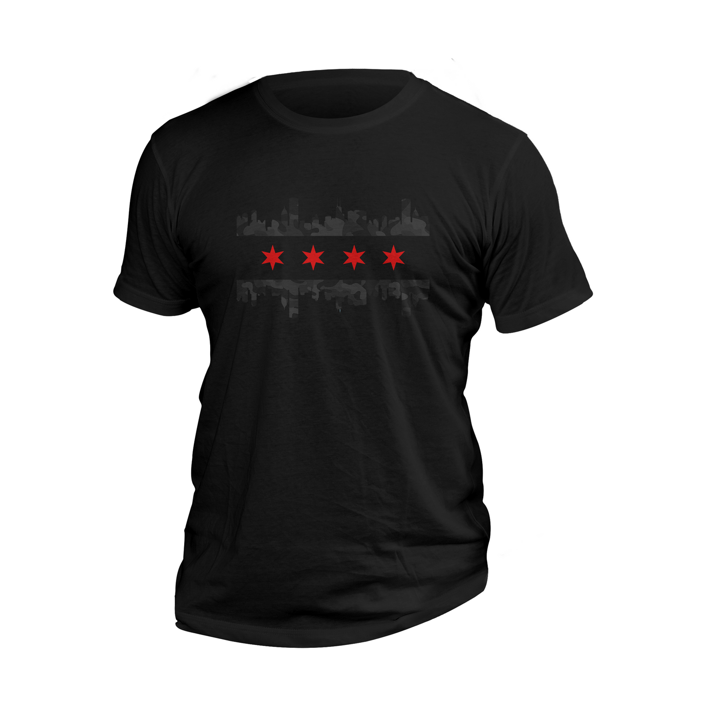 Chicago Skyline Black Camo Shirt